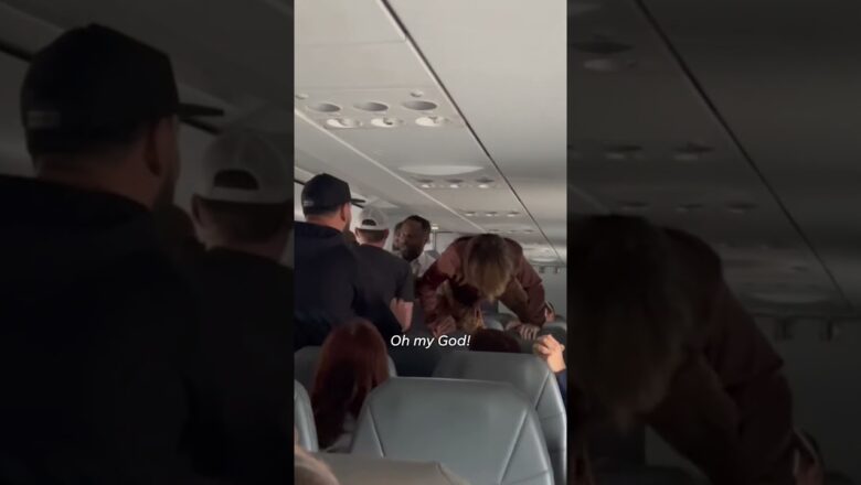 Frontier flight makes emergency stop due to unruly passenger #Shorts