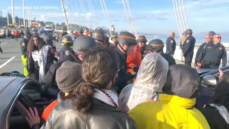 Protesters calling for ceasefire block San Francisco’s Bay Bridge