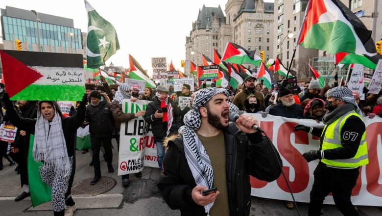 Thousands rally in Ottawa for a permanent ceasefire in Gaza