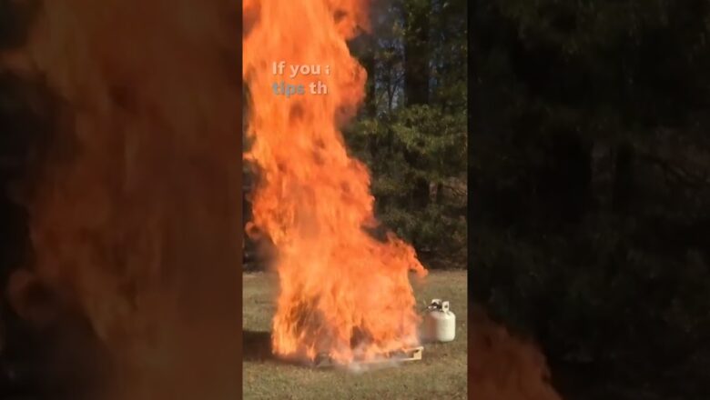 Watch: Things go very wrong when attempting to fry a frozen turkey #Shorts
