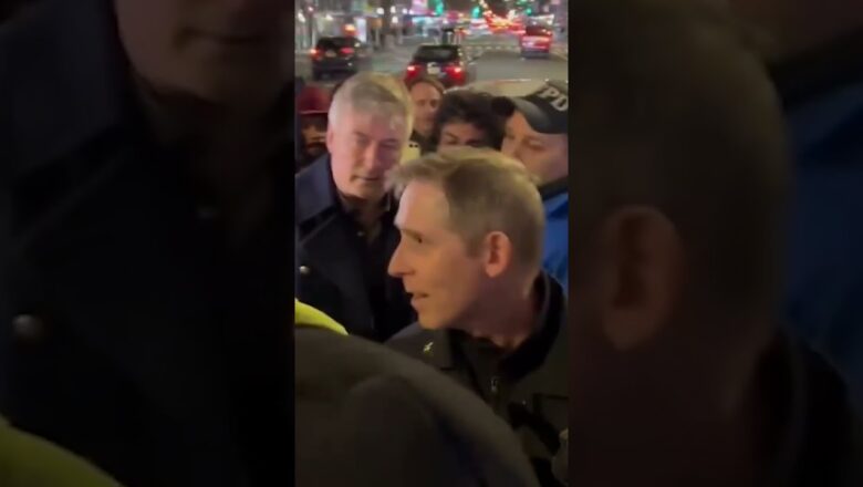 Alec Baldwin argues with protesters, escorted away by police #Shorts