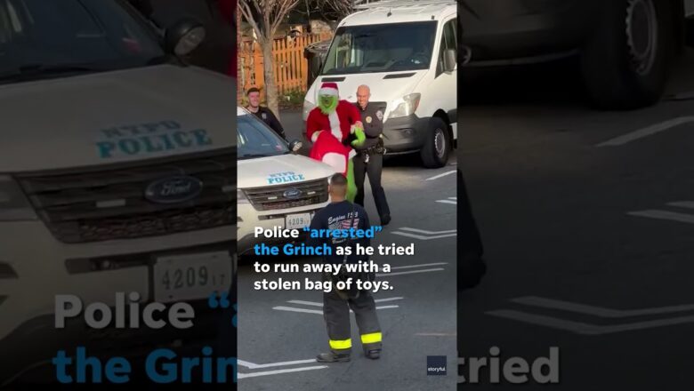 Grinch captured, Christmas saved during holiday skit #Shorts