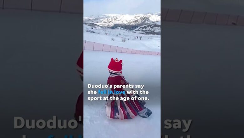 Hit the slopes with an impressive four-year-old prodigy #Shorts