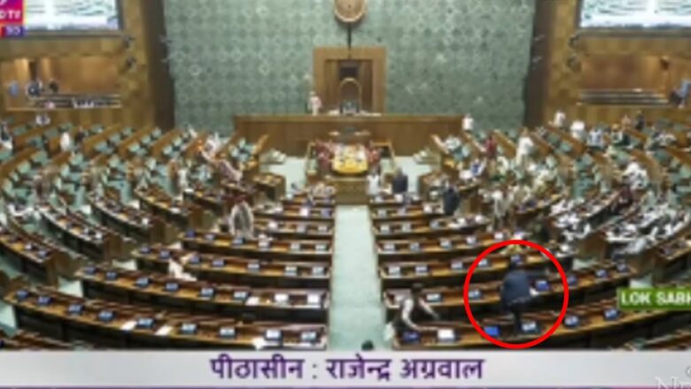 Shocking security scare in India’s parliament caught on camera