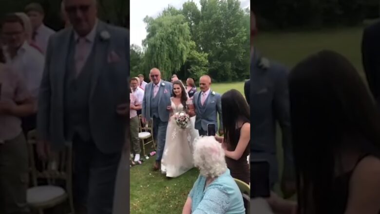 Dad invites stepdad to walk bride down the aisle | Humankind #shorts