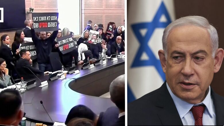 Families of hostages storm Israeli parliament as Netanyahu refuses deal