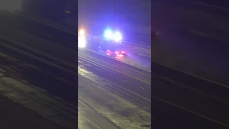 Skidding car sends police officers scrambling along Ohio roadway #Shorts