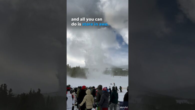 Swirling ‘snownado’ has skiers frozen in awe #Shorts