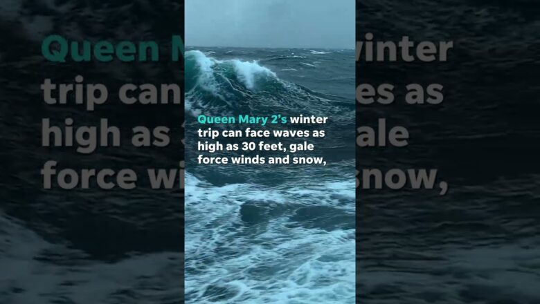 Transatlantic ocean liner faces choppy waters, cold temperatures, snow #Shorts