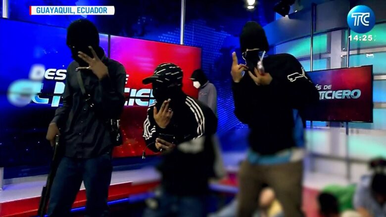 WARNING: Gunmen storm Ecuadorian TV studio during broadcast