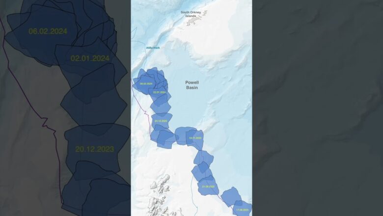 Giant iceberg twirls away from place it was stuck for 30 years #Shorts