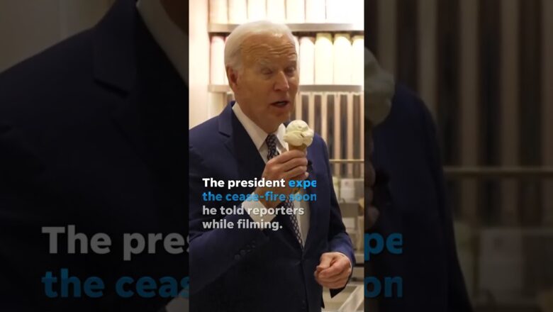 Joe Biden films with Seth Meyers, says he ‘hopes’ cease-fire is close #Shorts