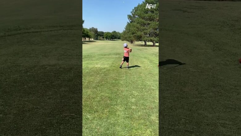 Maybe a little too much swing 😂🏌️#Golf #kid #Funny #shorts