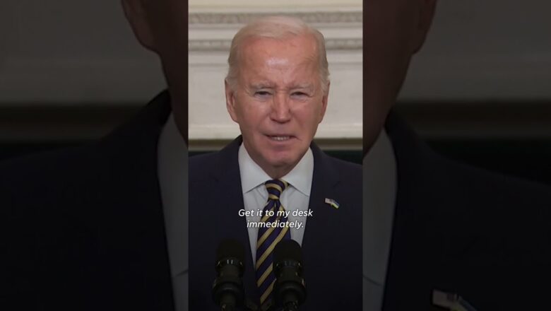 President Biden urges Congress to pass immigration bill, slams Trump for blowing it up #Shorts