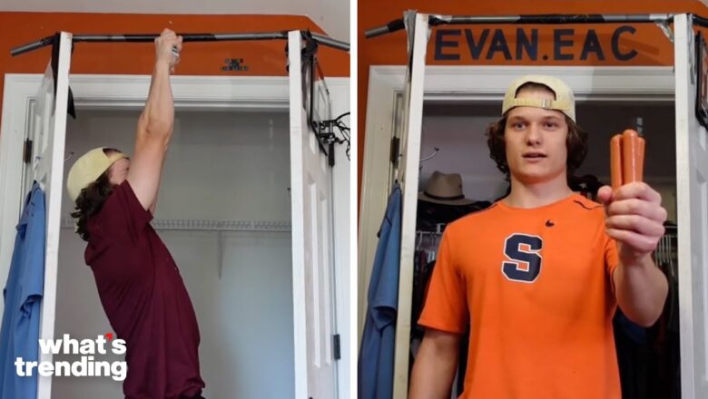 TikToker Goes Viral for HILARIOUS Pull-Up Bar Stunts