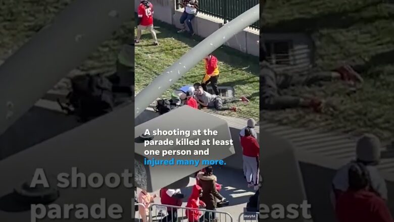 Video shows moment a suspected gunman was tackled at Chiefs parade #Shorts