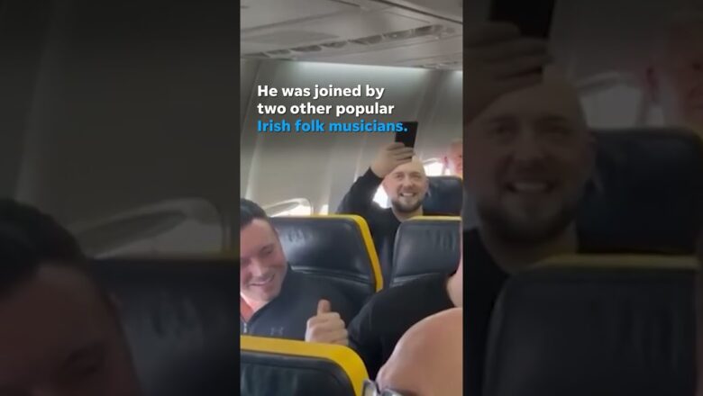 Watch: Musician plays fiddle for passengers during flight #Shorts