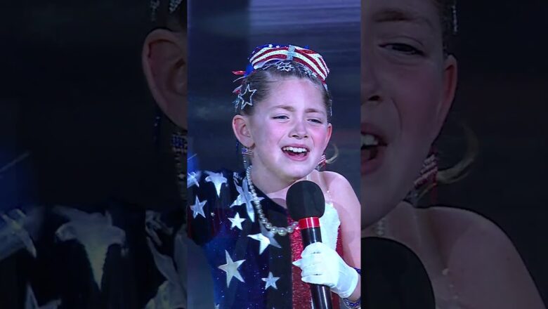 Eight-year-old goes viral for passionate national anthem performance #Shorts