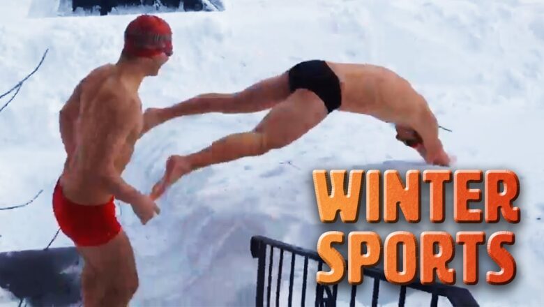 If David Attenborough Narrated Winter Sports Fails | Funny Snow Videos | Our Funny Planet