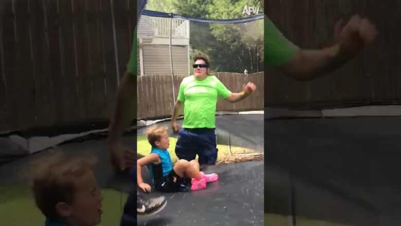 Time for a new trampoline ? #shorts #fail #funny #joke #trampoline