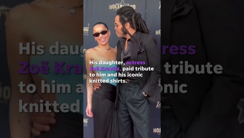 Zoë Kravitz honors dad Lenny’s knitted shirts at Walk of Fame ceremony #Shorts