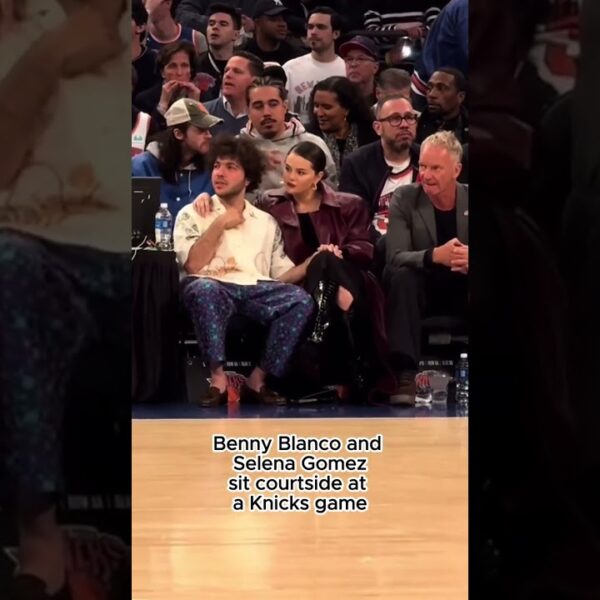 Benny Blanco and Selena Gomez Sitting COURTSIDE at Knicks Game
