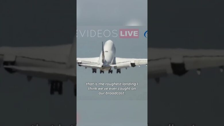 Watch: Boeing plane make a rough touch-and-go landing #Shorts
