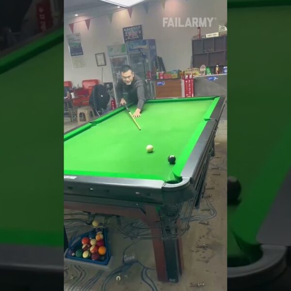 dude rage quits the pool table