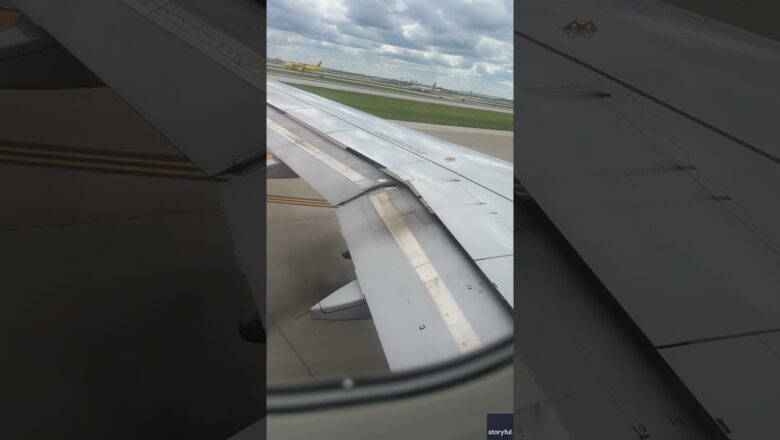 Engine fails on United plane just before takeoff at Chicago O’Hare #Shorts