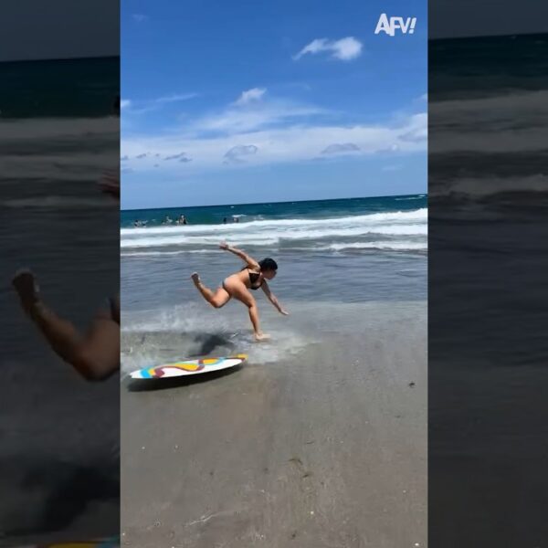 From surf to turf 🏄‍♀️😂  #AFV #shorts #fail #funny #beach