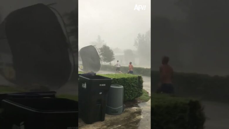 It’s a little windy outside  🌬️#weather #wind #fail #funny #shorts #afv