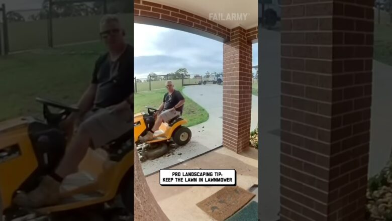 Lawn Mower Destroys Door Mat