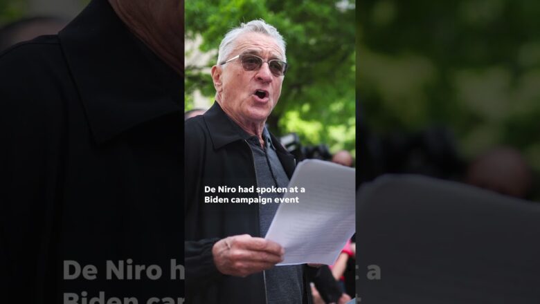 Robert De Niro exchanges words with protester after Trump trial speech #Shorts