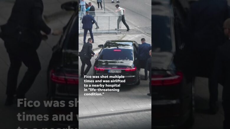 Slovakian Prime Minister Robert Fico shot, critically wounded in assassination attempt #Shorts