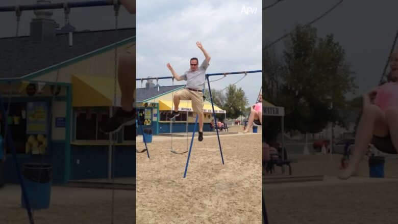 It’s never too late to be cool 😎😂 #shorts #swing #fail #funny