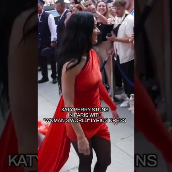 Katy Perry STUNS in “Woman’s World” Lyrics Dress in Paris