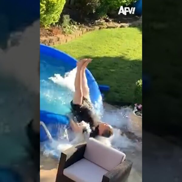 Oh, so it was an inflatable pool? 🏊 😂 #shorts #pool #fail #fun #summer