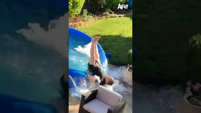 Oh, so it was an inflatable pool? 🏊 😂 #shorts #pool #fail #fun #summer