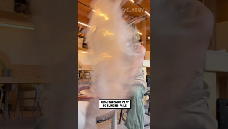 Artist Spills Drink Doing Pottery