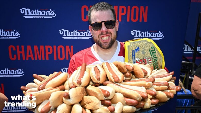 Patrick Bertoletti GOBBLES His Way to VICTORY in 2024 Nathan’s Hot Dog Eating Contest