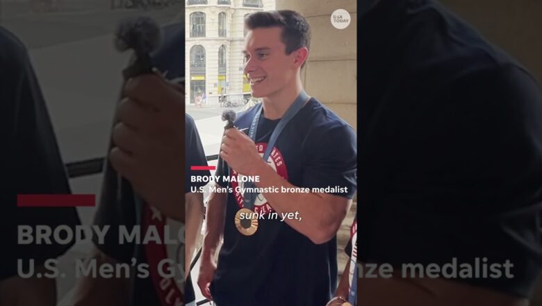 U.S. Men’s Gymnastic team shows off their bronze medals #Shorts