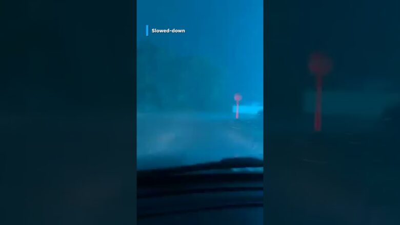 Video shows shocking lightning strike dangerously close to cruiser #Shorts