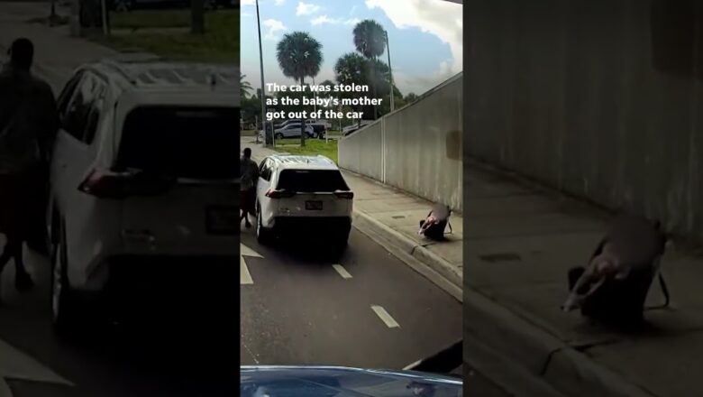 Watch: Alleged carjacker leaves child on the roadside #Shorts