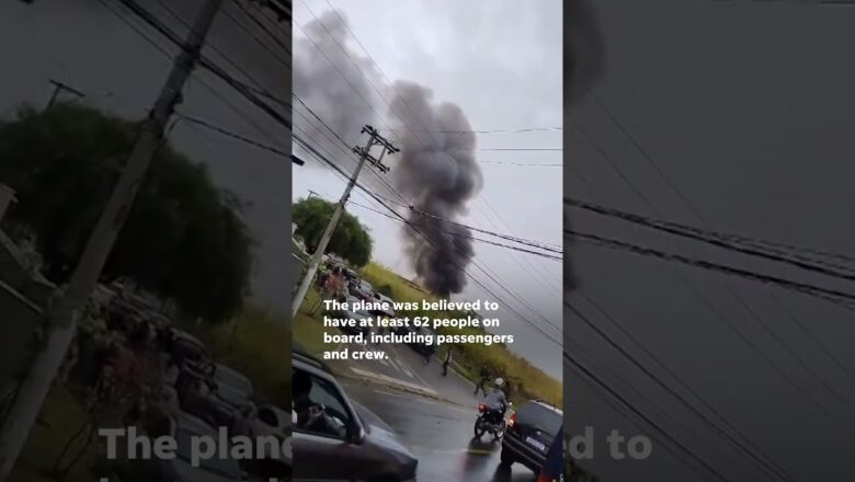 62 people feared dead after a passenger plane crashes in Brazil #Shorts