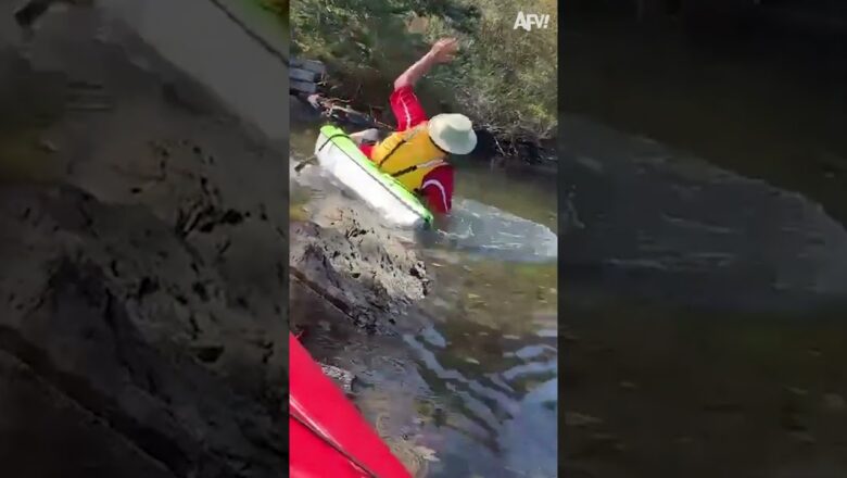 Kayaks: friend or foe? 🛶 #shorts #kayak #fail #humor