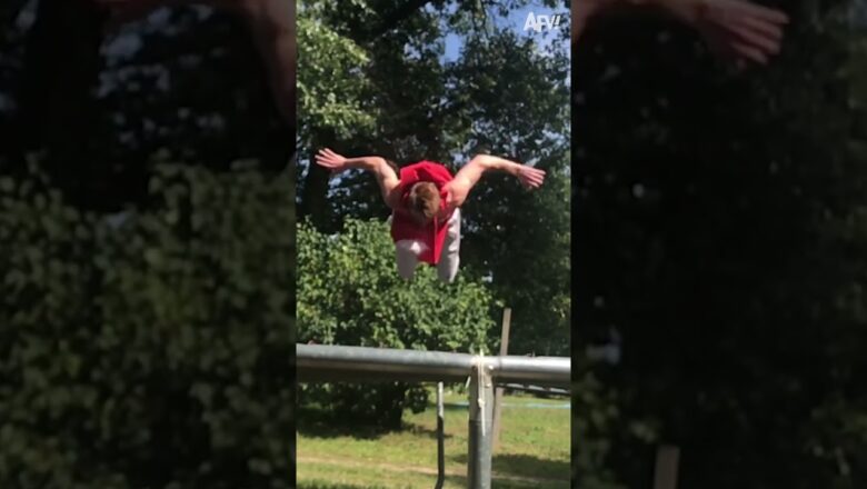 Man vs trampoline! 🤸 #shorts #trampoline #jump #fail #humor