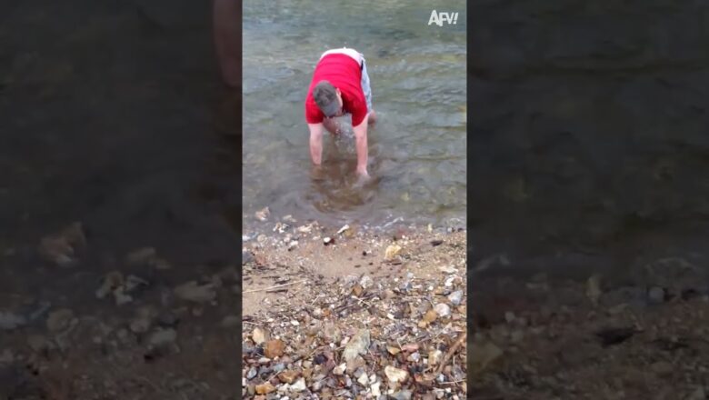 Me flipping out over nothing 🤣 #shorts #river #backflip #fail #humor