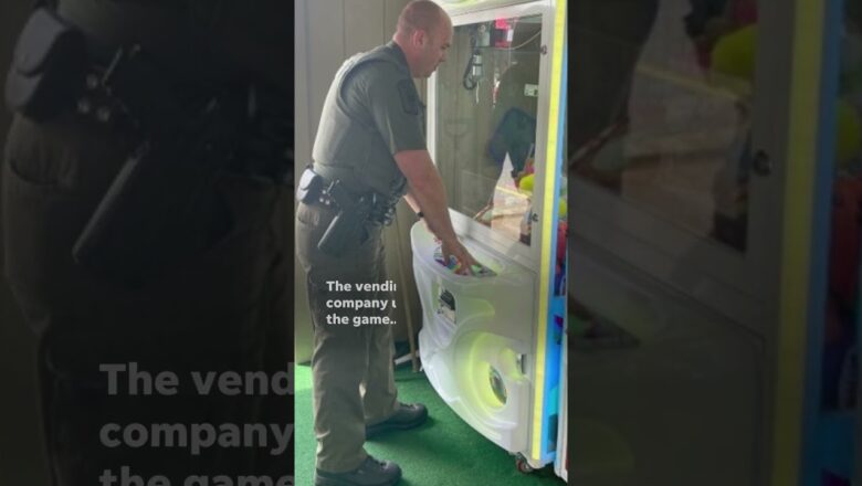 Watch: Furry object in claw machine game is not a toy #Shorts