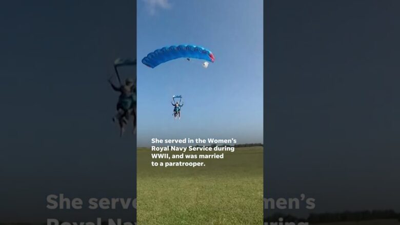 Watch this 102-year-old celebrate birthday with sky dive jump #Shorts