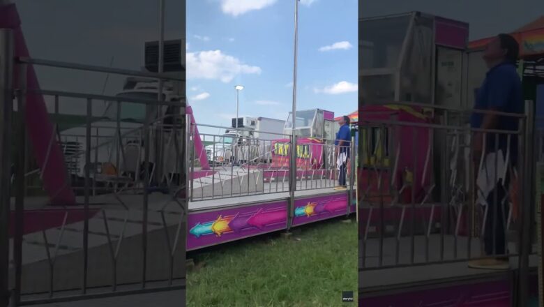 Cell phone saved after carnival worker’s quick-reacting catch #Shorts